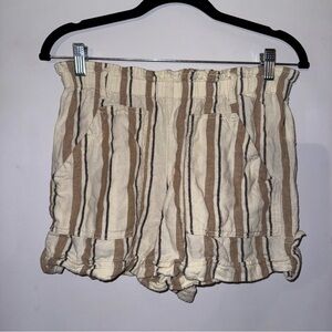 Time & Tru size small 4-6 shorts tan stripes